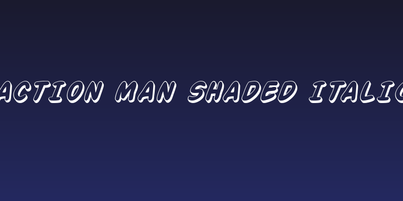 Action Man Shaded Italic Social Header