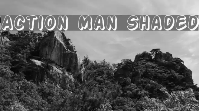 Action Man Shaded Fonte examples
