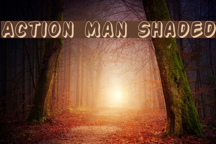 Action Man Shaded Fonte examples