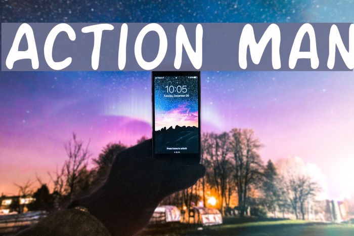 Action Man Font examples