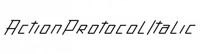 Action Protocol Italic  les polices de caractères gratuit tlcharger