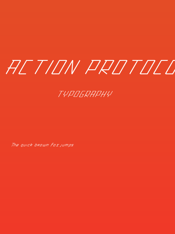 Action Protocol Italic Poster