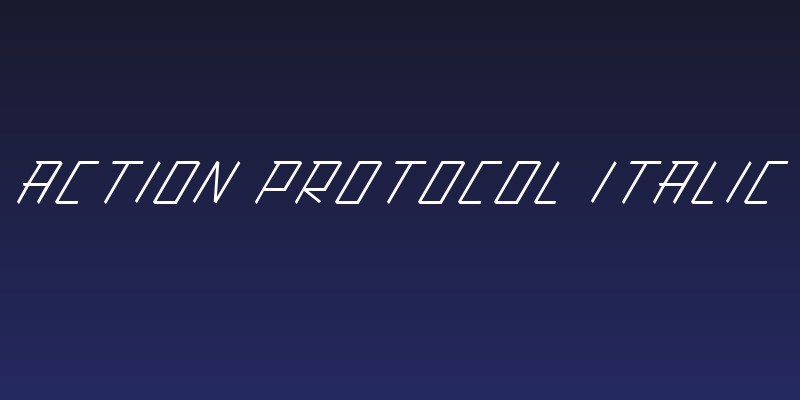 Action Protocol Italic Social Header