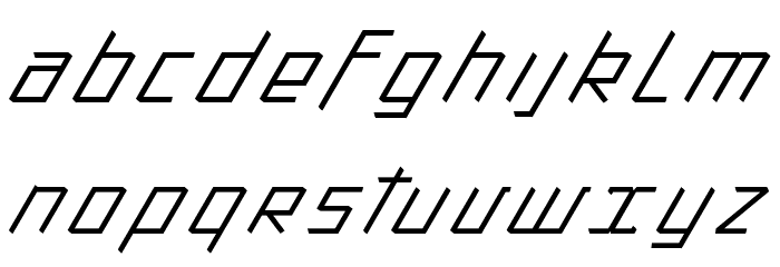 Action Protocol Italic फ़ॉन्ट लोअरकेस