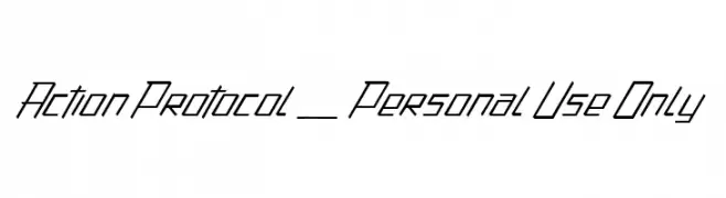Action Protocol_PersonalUseOnly  font caratteri gratis