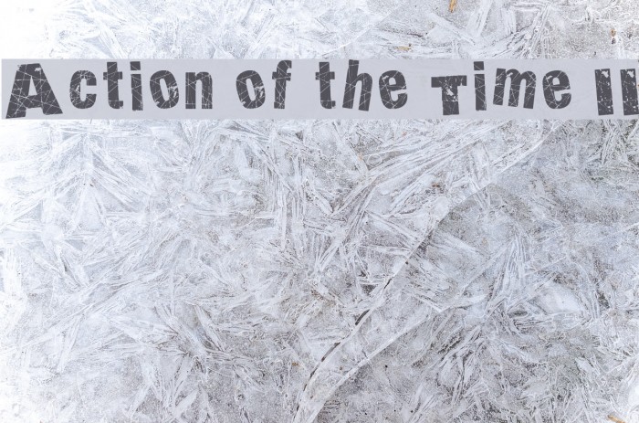 Action of the Time II Font examples