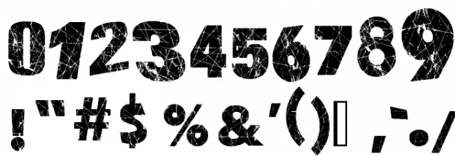 Action of the Time UPPER CASE Font OTHER CHARS