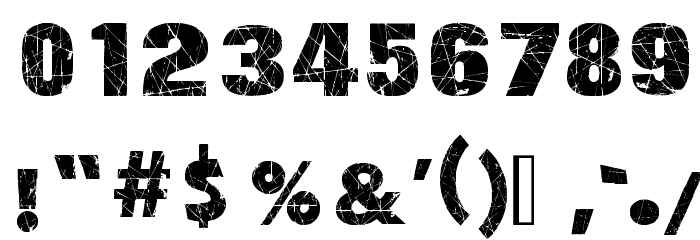 Action of the Time Upper Lower Font OTHER CHARS