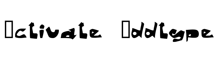 Activate Oddtype Font