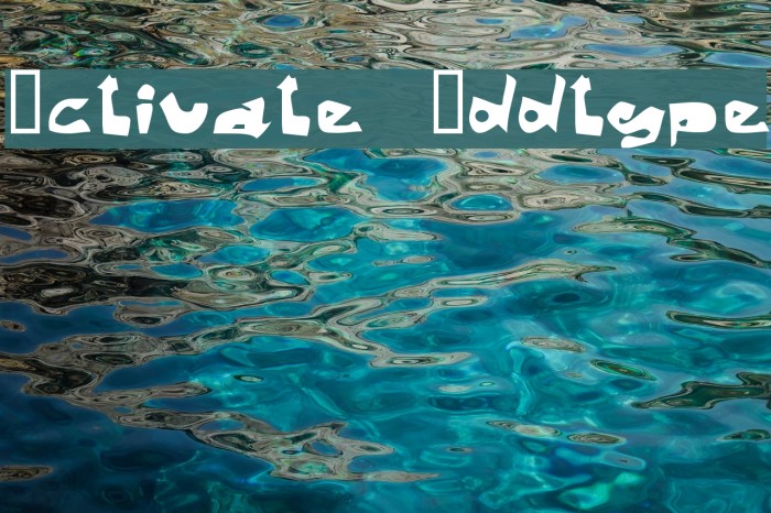 Activate Oddtype Schriftart examples