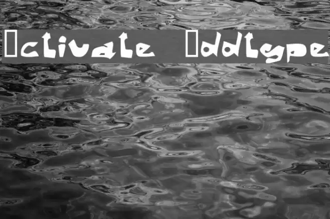 Activate  Oddtype Schriftart examples