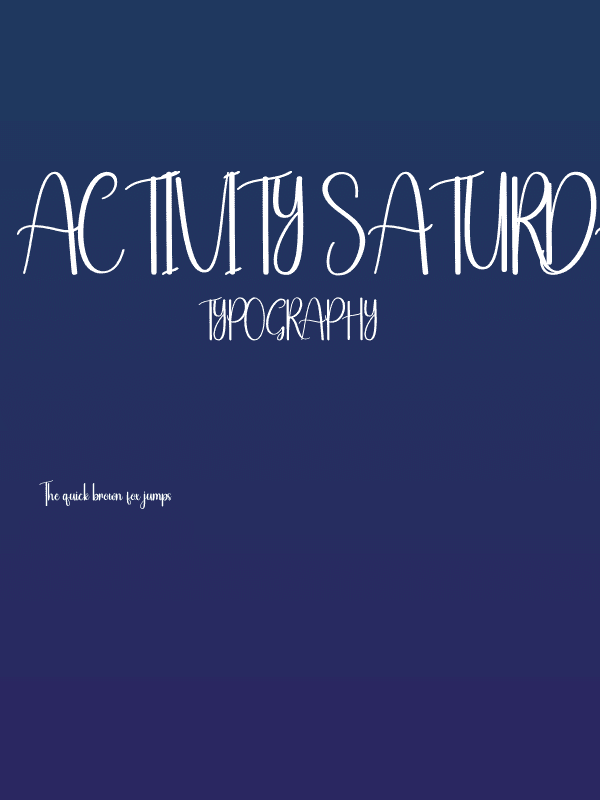 Activity Saturday Poster