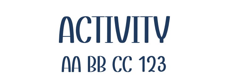Activity Font Preview