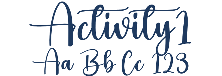 Activity1 Font Preview