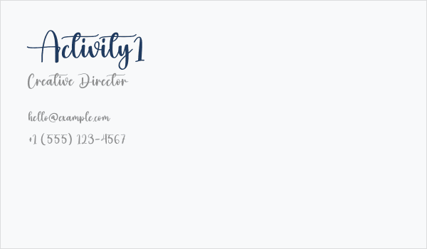 Activity1 Business Card