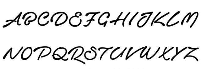 Actonia Hand PERSONAL USE 字体 大写
