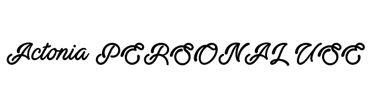 Actonia PERSONAL USE Font