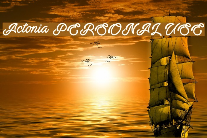 Actonia PERSONAL USE Font examples