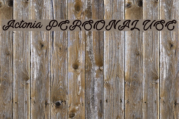 Actonia PERSONAL USE Font examples