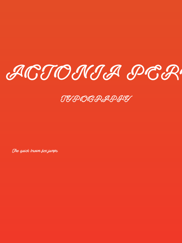 Actonia PERSONAL USE Poster