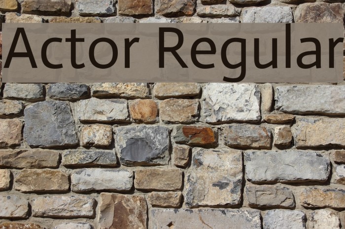 Actor Regular Font examples