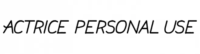 Actrice Personal Use  フリーフォントのダウンロード