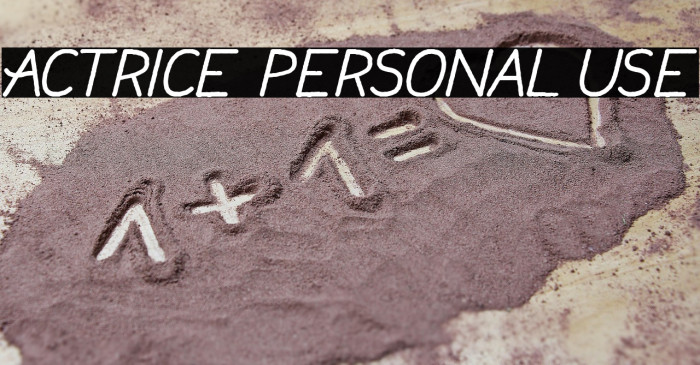 Actrice Personal Use Example 1