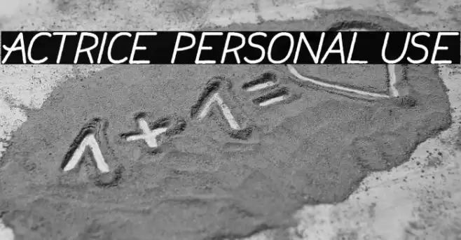 Actrice Personal Use Font examples