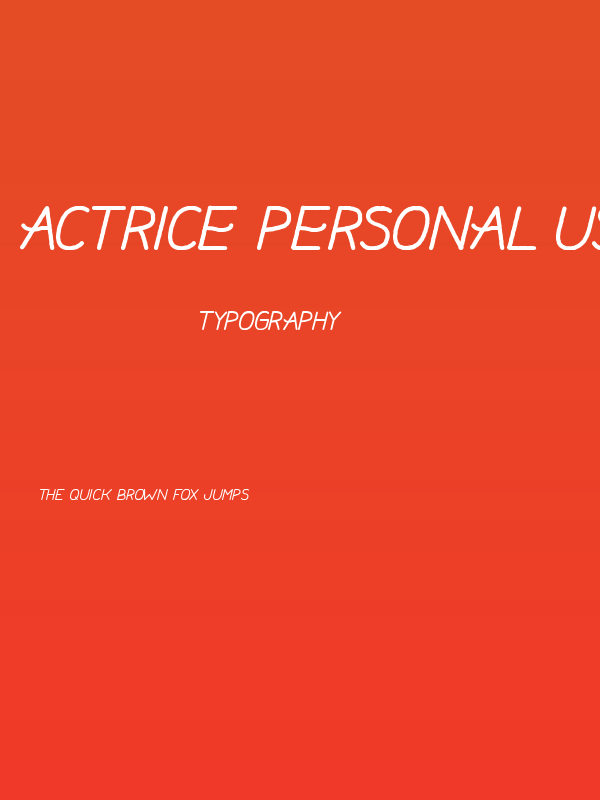 Actrice Personal Use Poster
