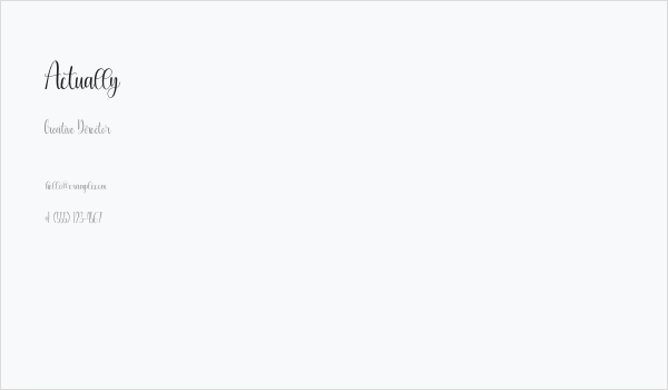 Actually Business Card