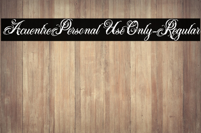 AcuentrePersonalUseOnly-Regular Example 1
