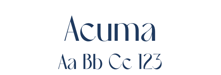 Acuma Font Preview