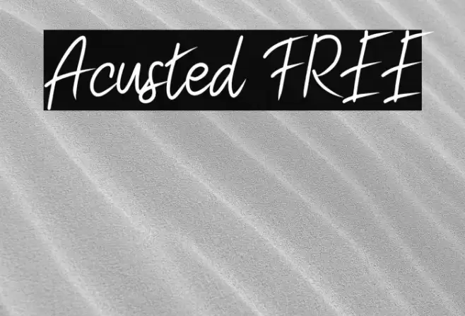 Acusted FREE Font examples