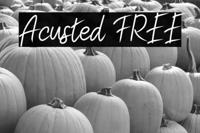Acusted FREE Font examples