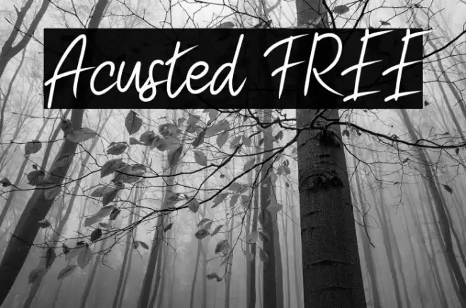 Acusted FREE Font examples