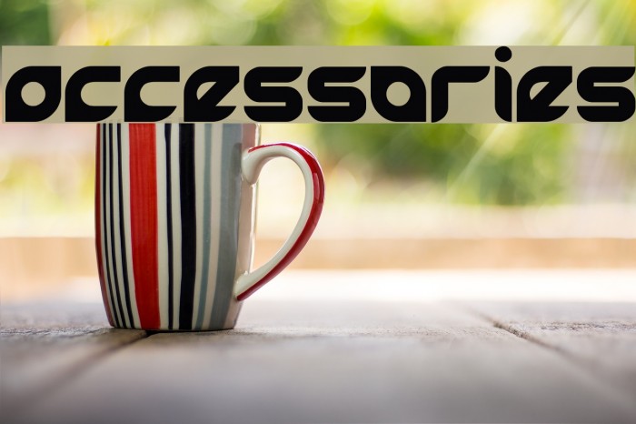 accessories Font examples
