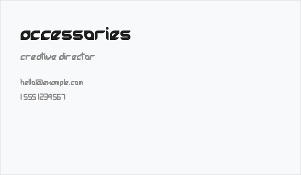 accessories Business Card
