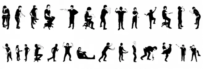 accion dingbat tipografia フォント 大文字