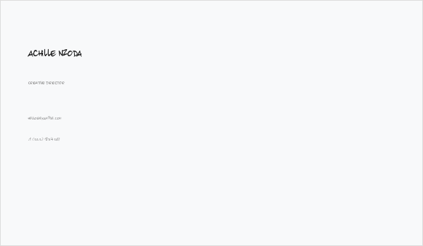 achille nzoda Business Card