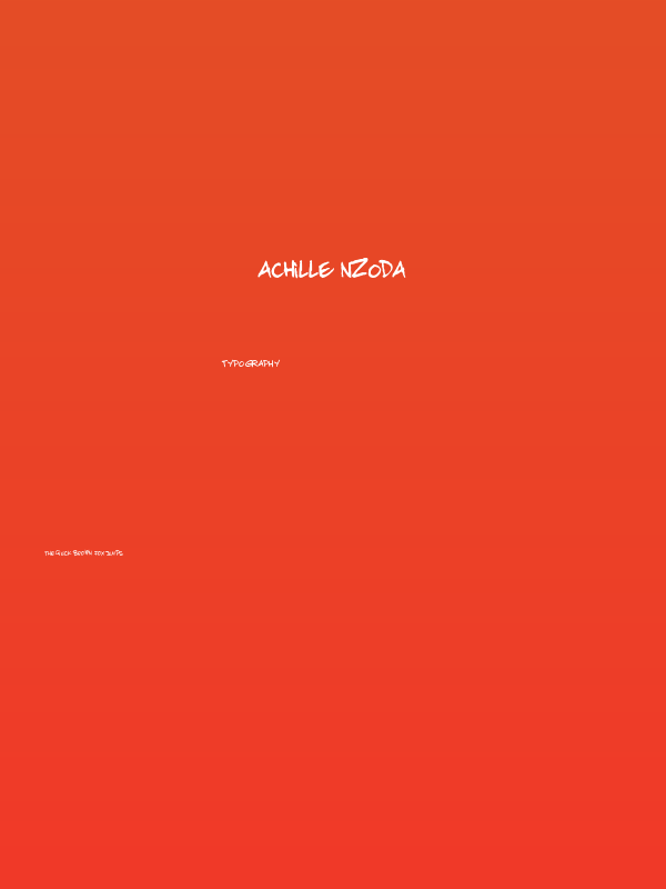 achille nzoda Poster