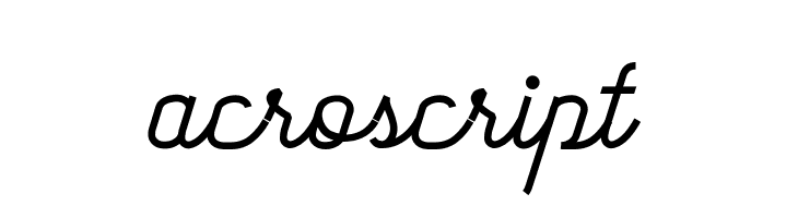 acroscript  免费字体下载