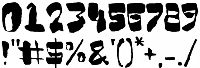 AD Bulky Note Font OTHER CHARS