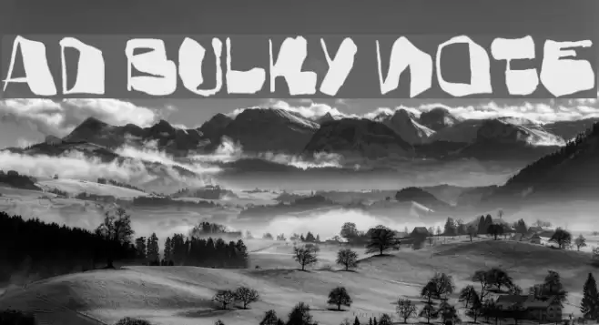 AD Bulky Note Font examples