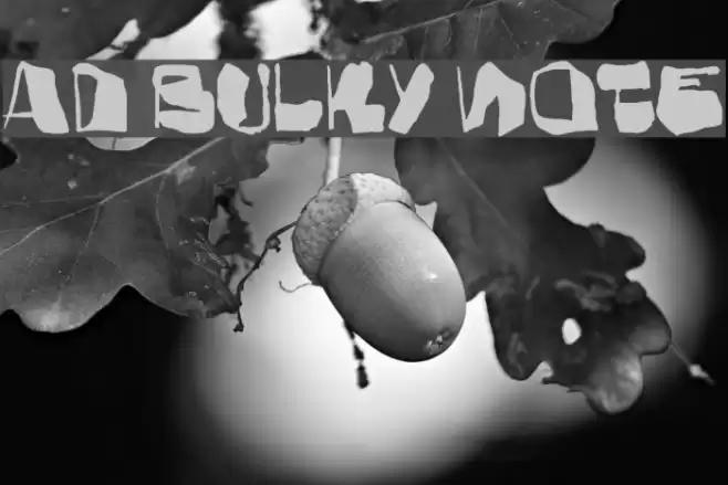 AD Bulky Note Font examples
