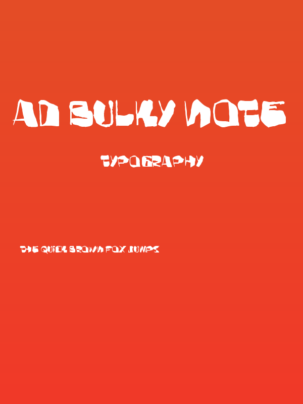 AD Bulky Note Poster