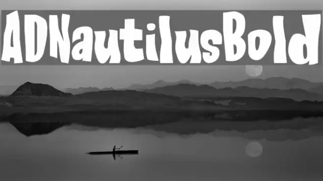 AD Nautilus Bold Schriftart examples