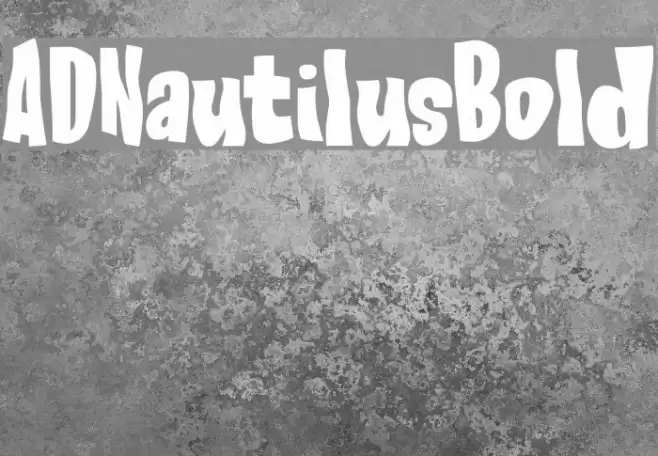 AD Nautilus Bold Schriftart examples