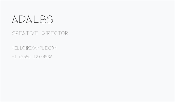 ADALBS Business Card