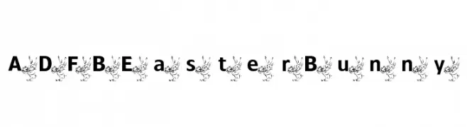 ADFBEasterBunny  les polices de caractères gratuit tlcharger