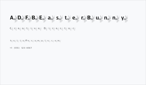 ADFBEasterBunny Business Card